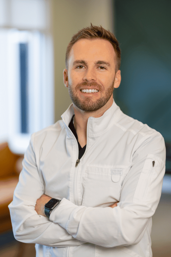 Picture of Dr. McKay Butler in his dental office in Longmont, CO